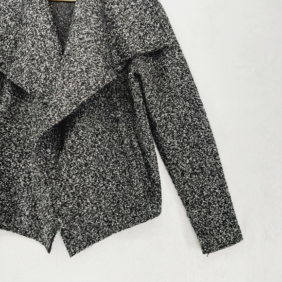 Ann Taylor Black & White Long Sleeve Open Front Sweater 2367 - Picture 3 of 8